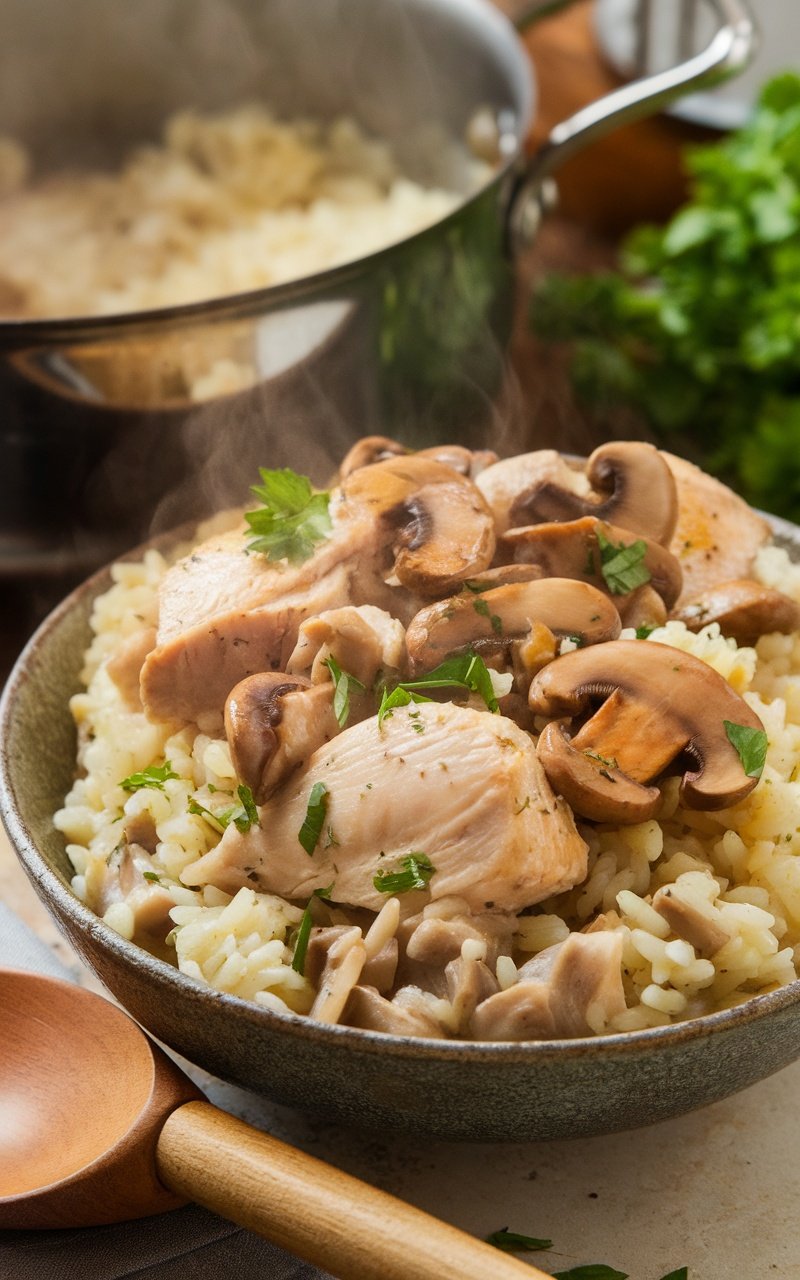 Flavorful-Chicken-Mushroom-Rice-Recipe