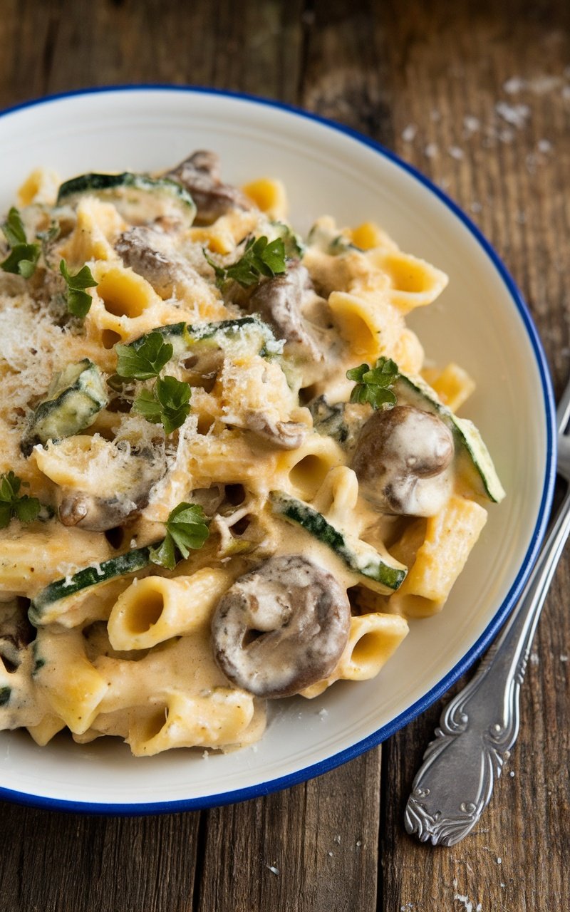 Irresistible-Creamy-Zucchini-and-Mushroom-Pasta