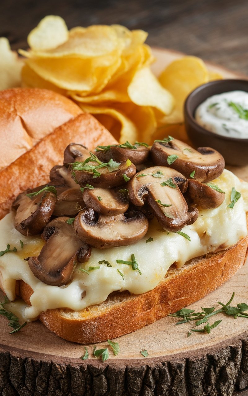 Delicious-Garlic-Butter-Mushroom-Melt.