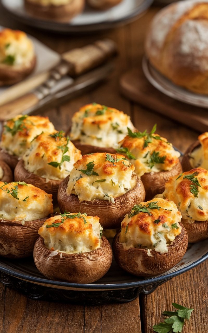 Easy-Copycat-Olive-Garden-Stuffed-Mushrooms
