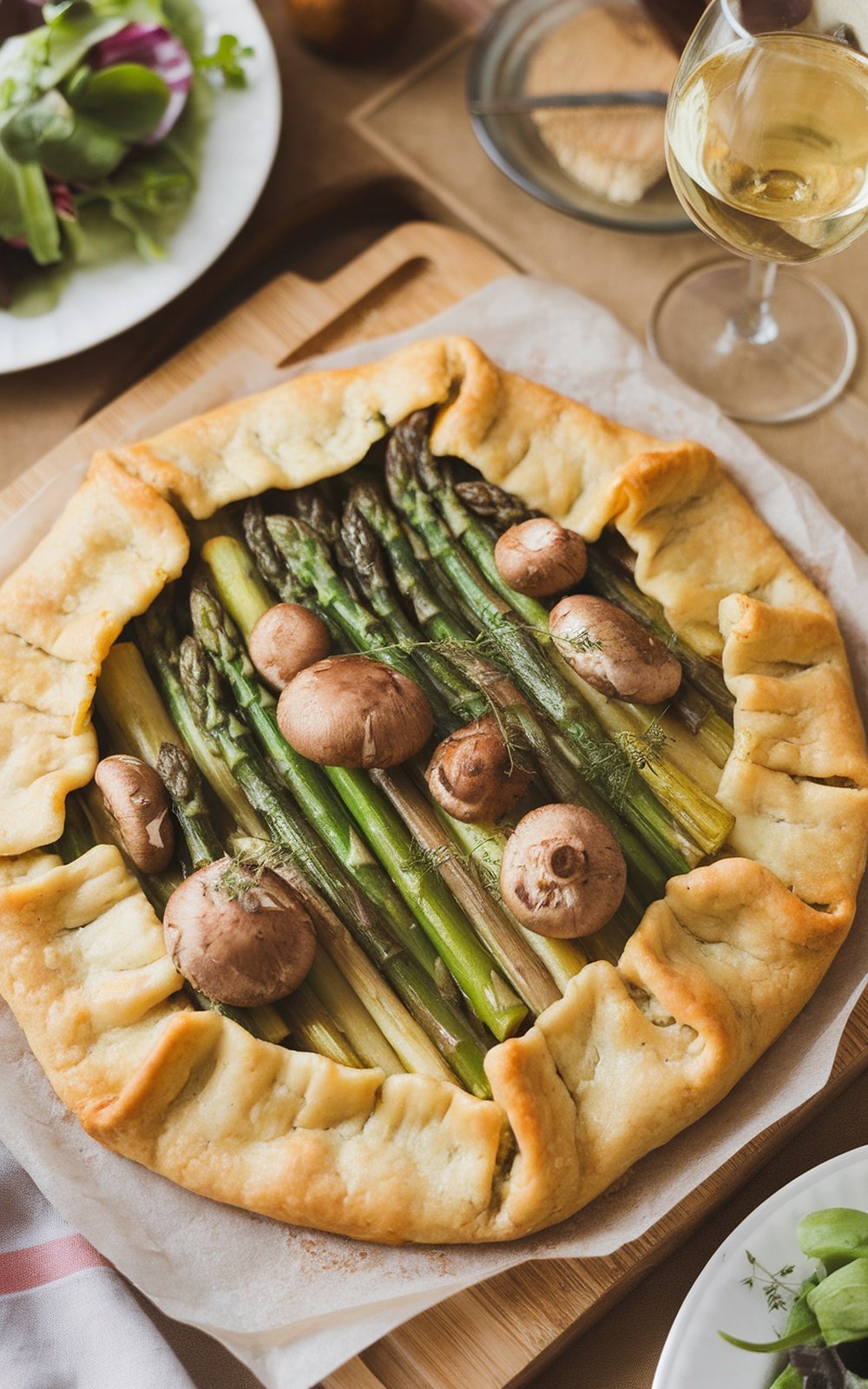 Rustic-Asparagus-and-Mushroom-Galette