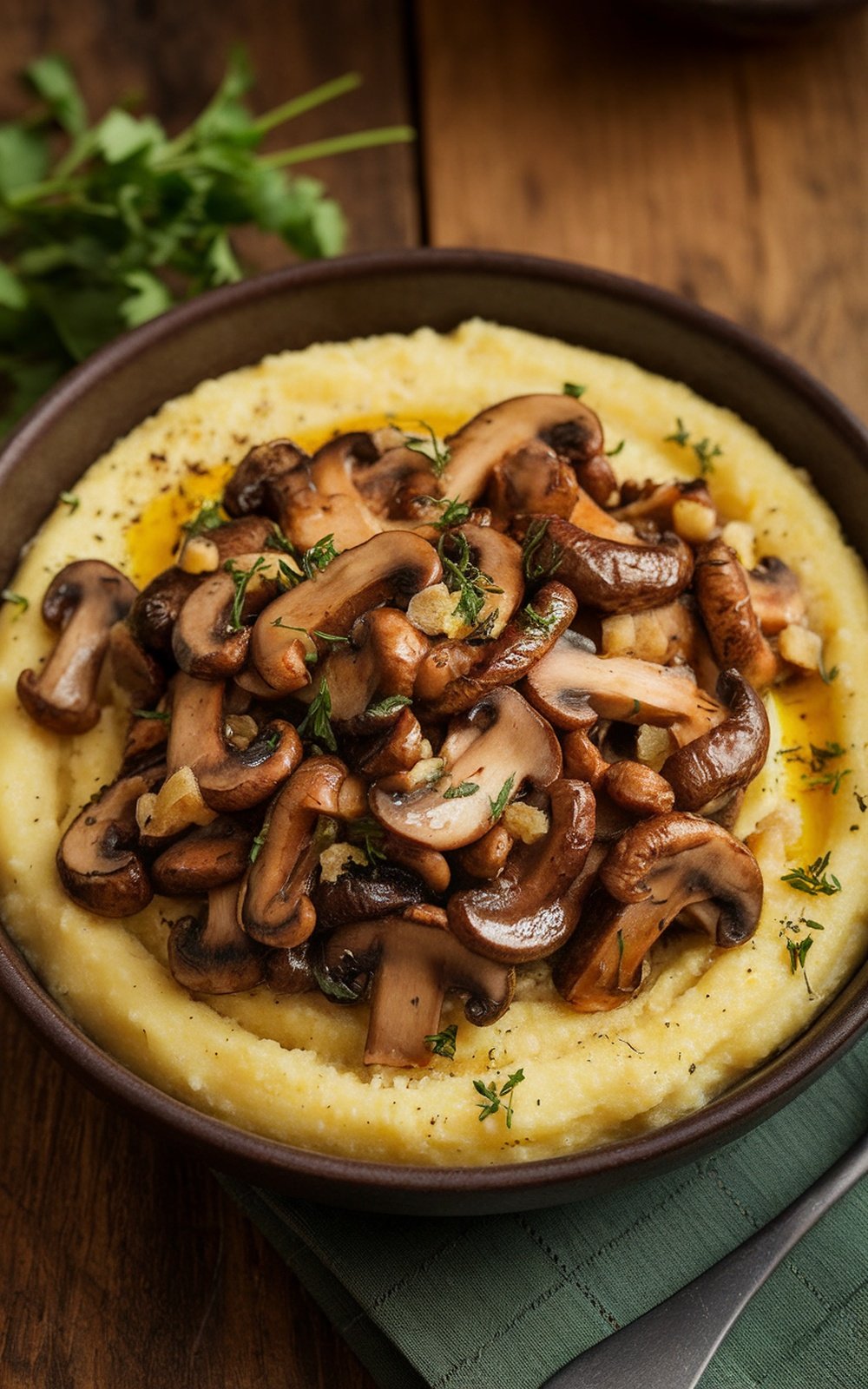 Delicious-Creamy-Polenta-with-Wild-Mushrooms