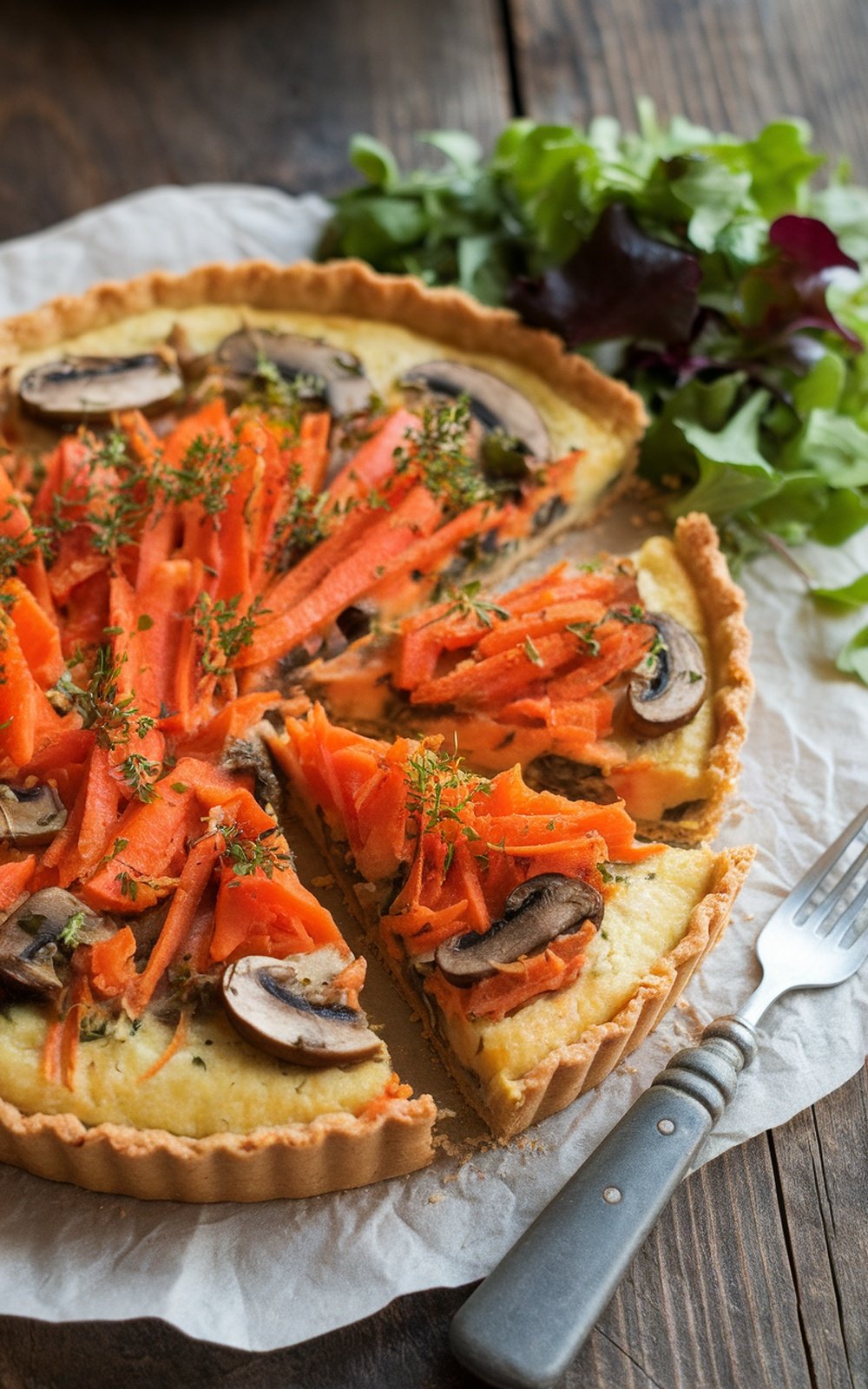 Gourmet-Carrot-and-Mushroom-Tart-Recipe
