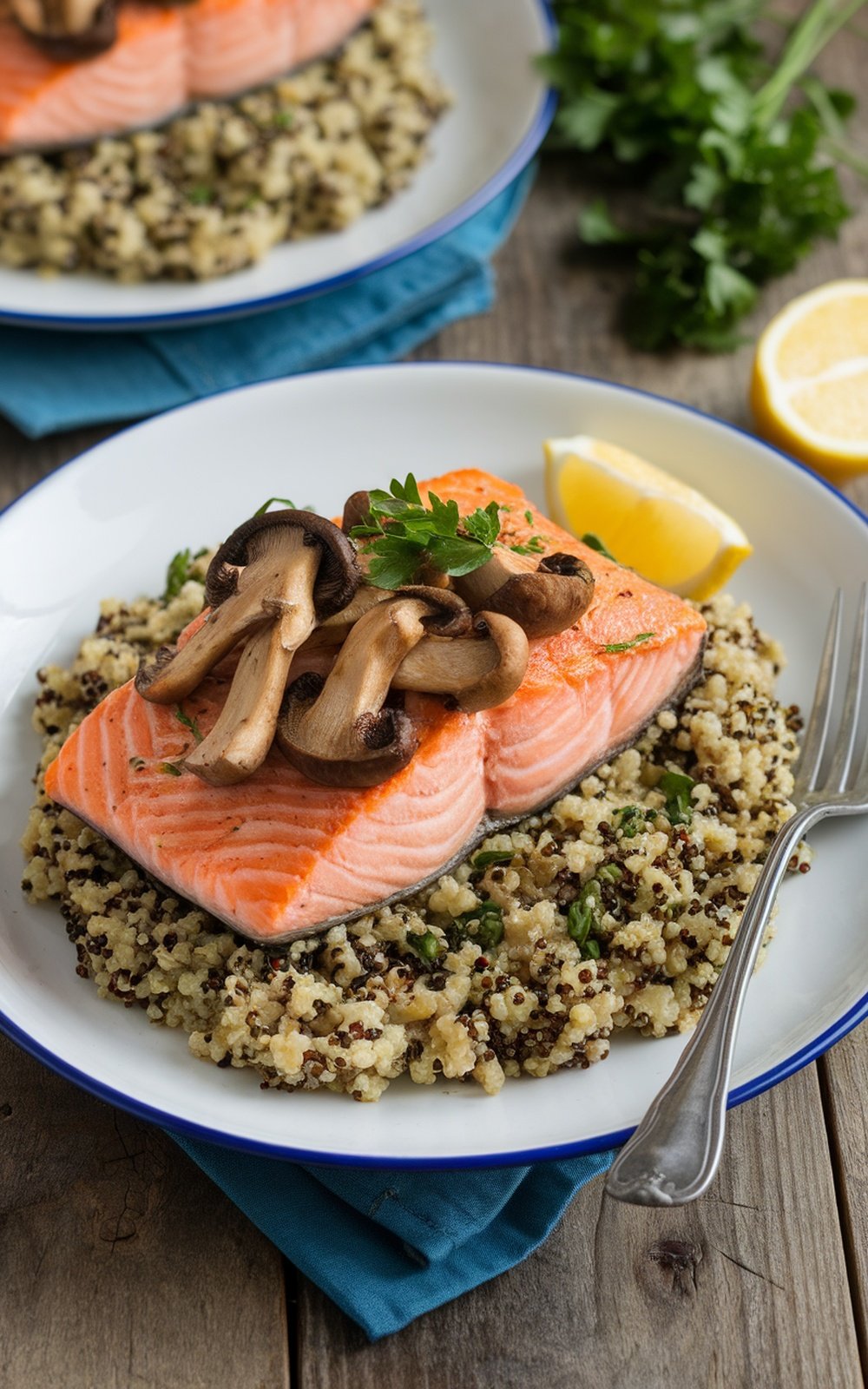Elegant-Salmon-and-Mushroom-Dish