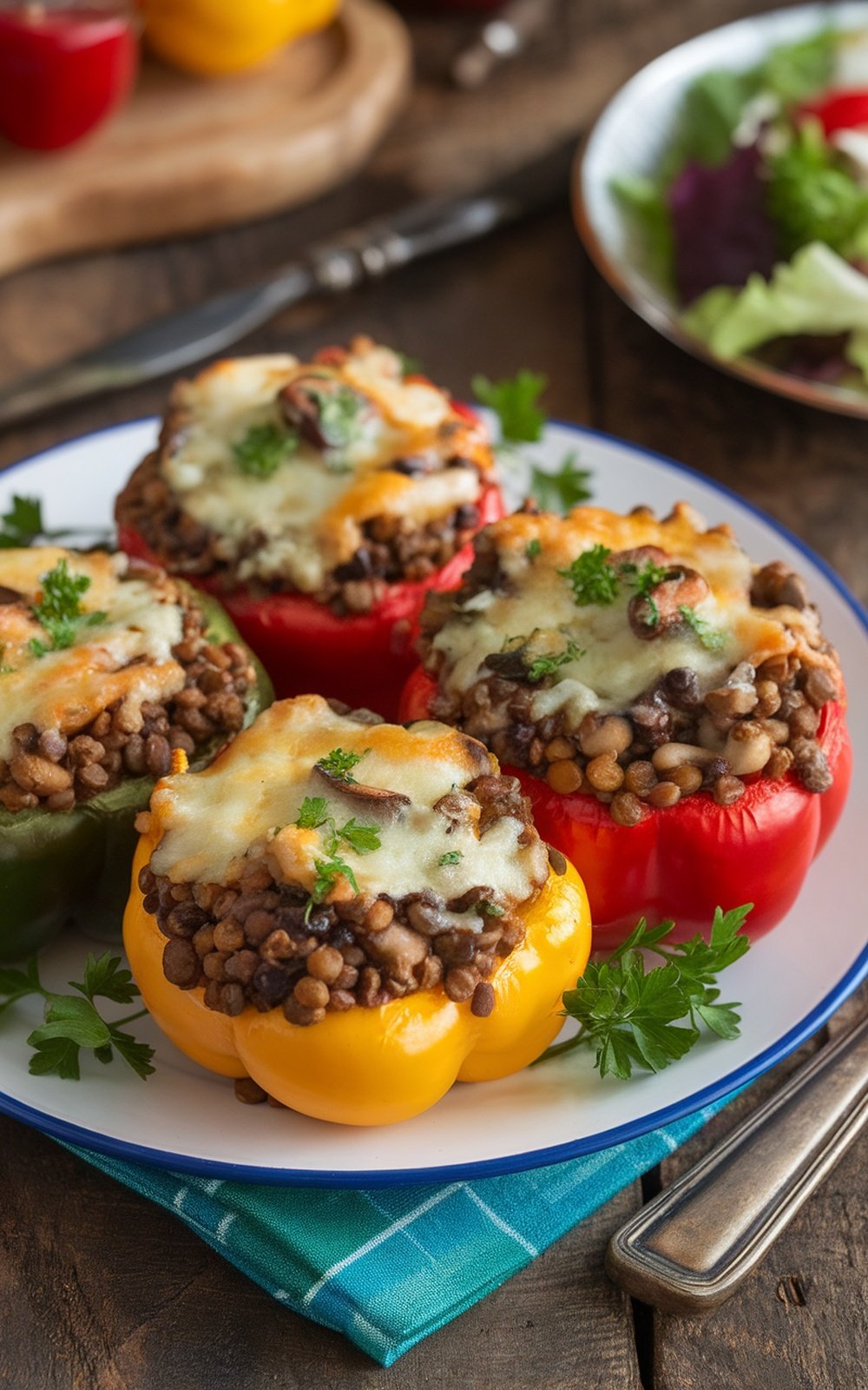 Hearty-Mushroom-and-Lentil-Stuffed-Peppers